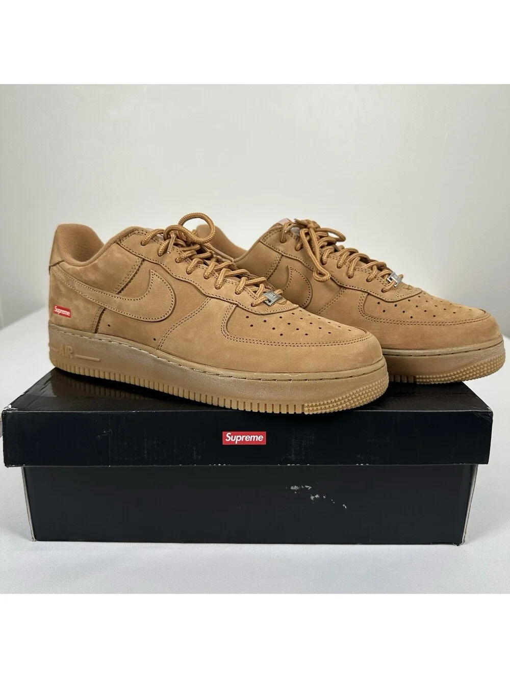Size 11.5 - Nike Air Force 1 Low SP x Supreme Wheat 2021 - DN1555-200